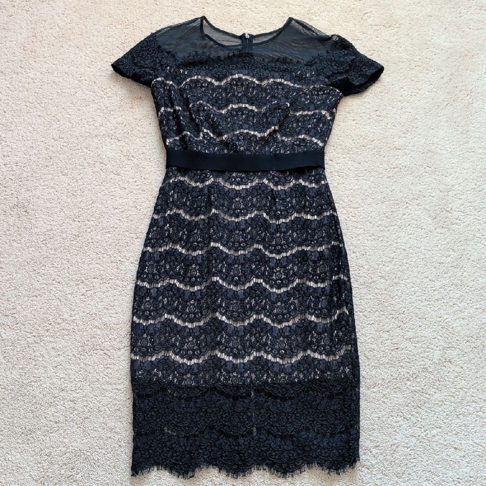 JAX Boutique Lace Waist Cocktail Dress Size 4
